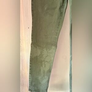 Old Navy Olive Green Distressed Skinny Jeans Stretchy Size Medium 10